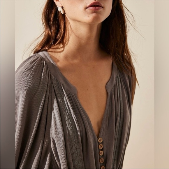 Free People Plenty of Love Maxi Dress | Size XL | Gravel Gray - Picture 4 of 8